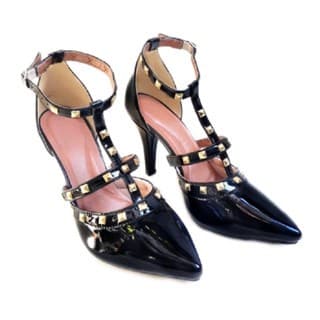 Salto com spikes preto salto fino