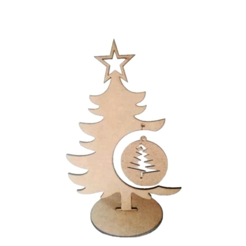 kit 15 Árvore Natal 18Cm em Mdf