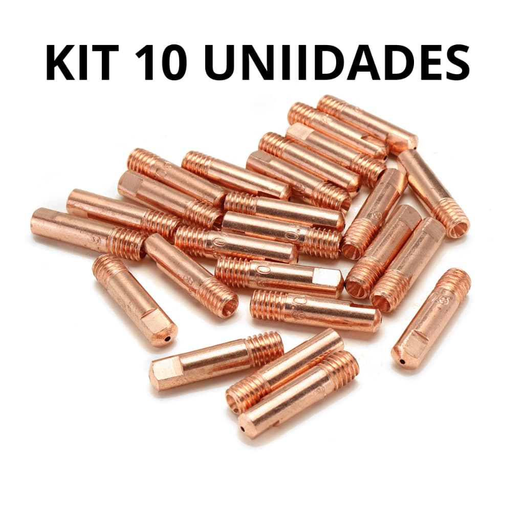 Kit Consumíveis Tocha Solda Mig Bico 0.8mm Isolador Ponteira MIG COM e SEM GÁS
