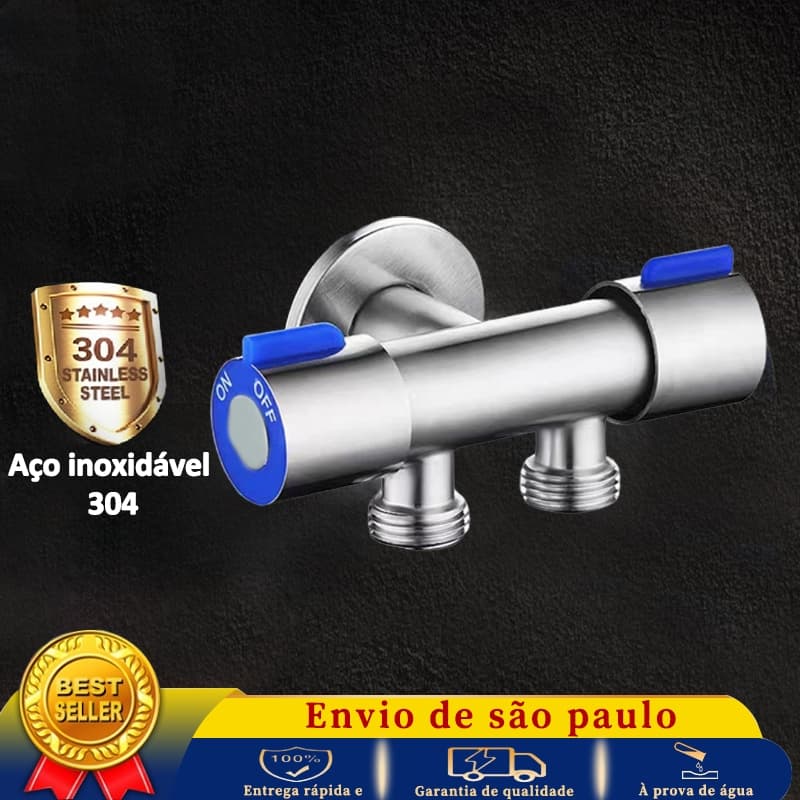 Registro Duplo para Ducha Higiênica com Dupla Saída de Água
