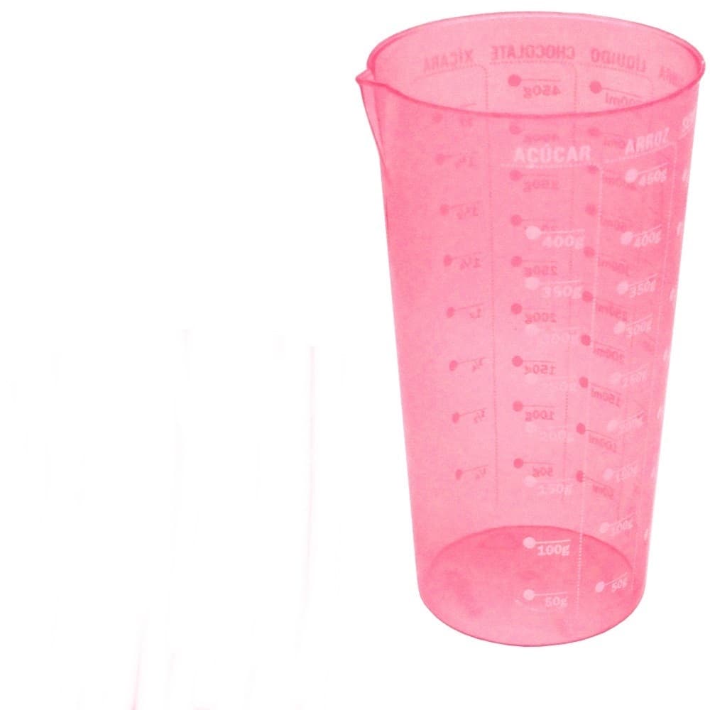 Copo Medidor Dosador Copo Medida Rosa 500ml