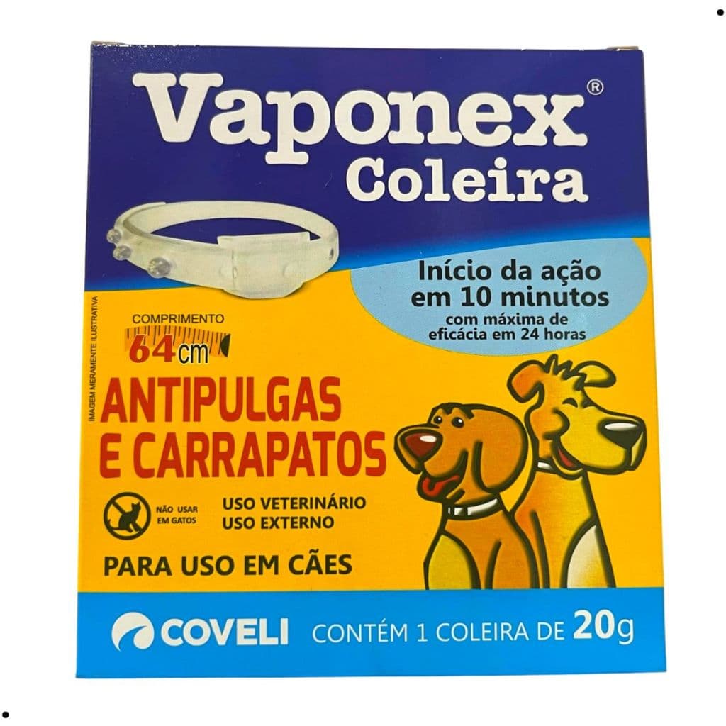 Vaponex Coleira Antipulgas e Carrapatos p/ Cães 64cm