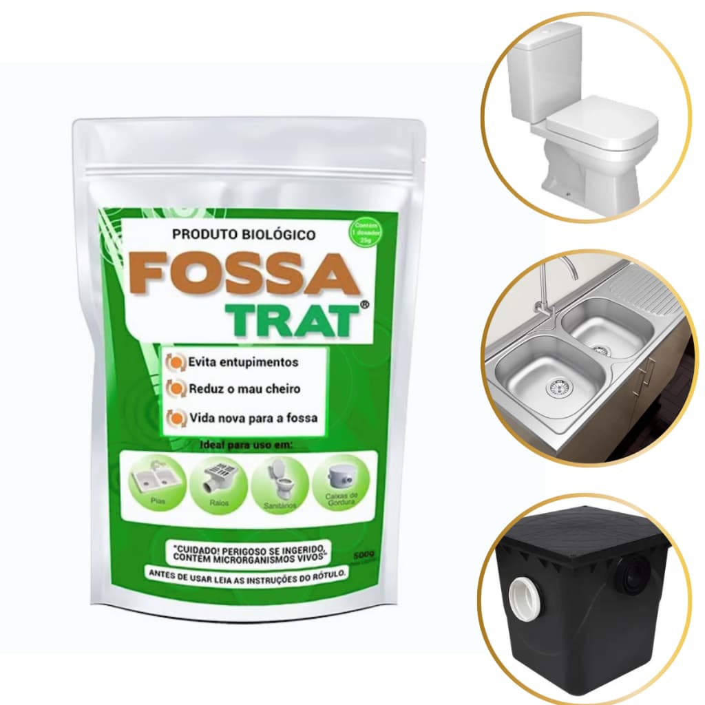 Limpador Biológico Fossa Tubulacoes E Caixa De Gordura Fossa Trat 100g