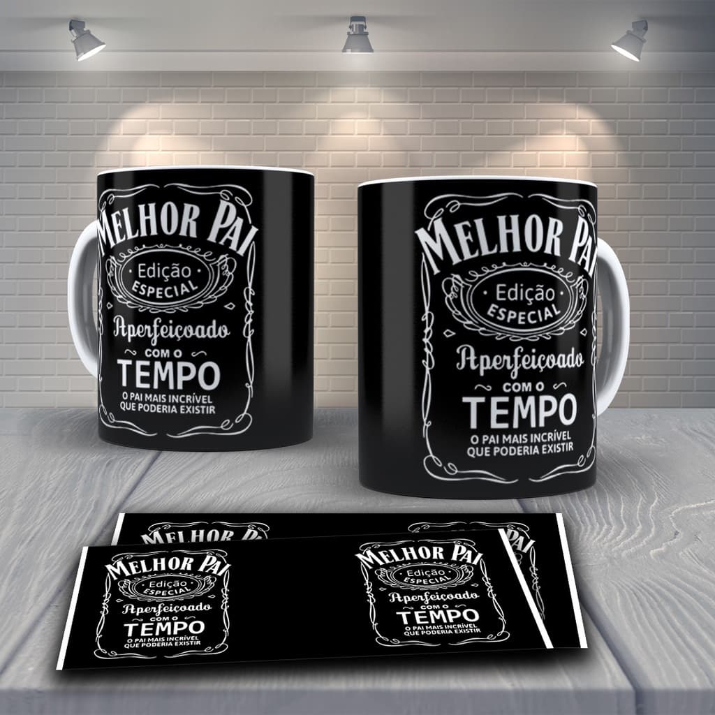 Caneca Dia dos Pais Edição Especial Melhor Pai Presente Natal Aniversario Festa Qualidade Full HD