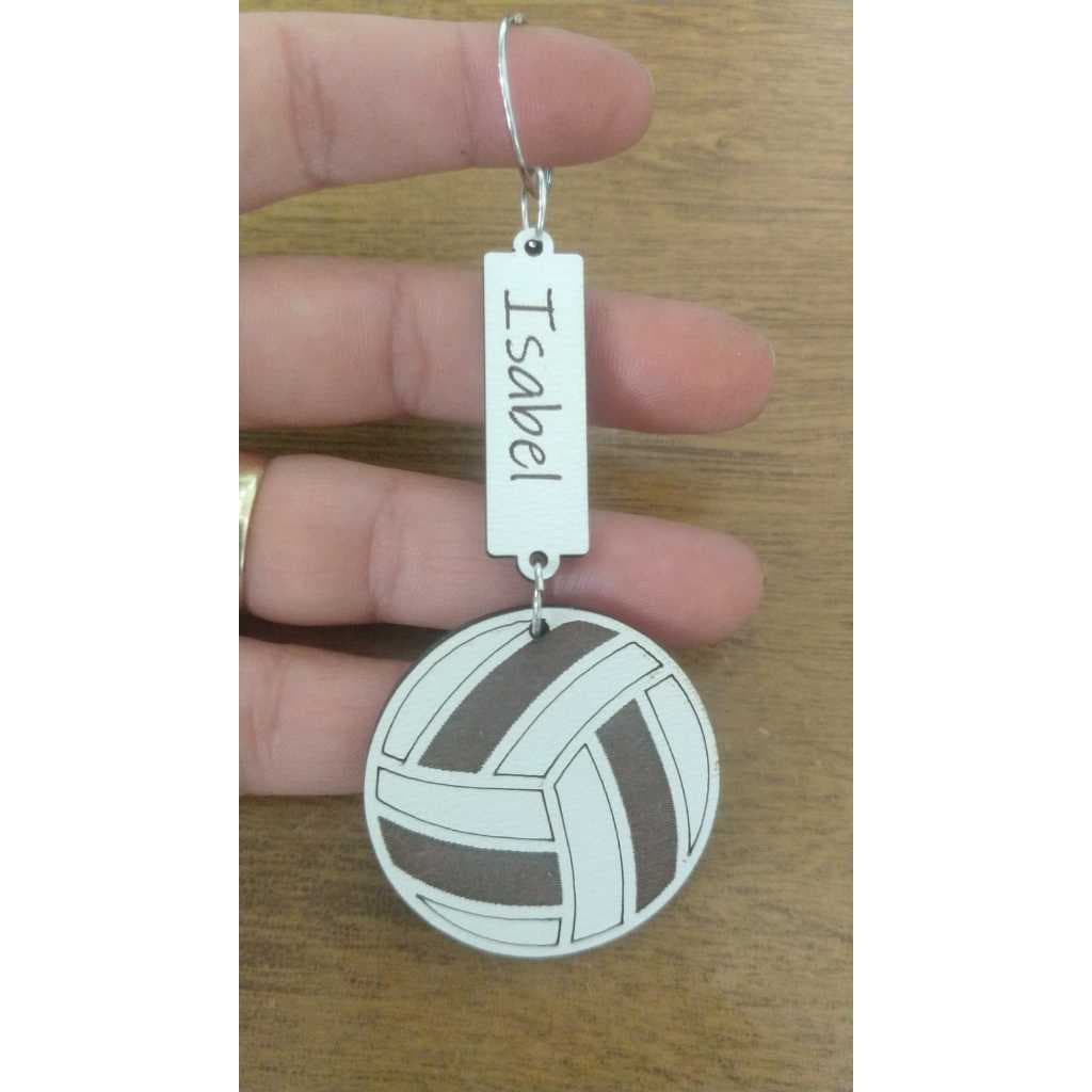 Chaveiros Lembrancinha Bola de Volei em MDF