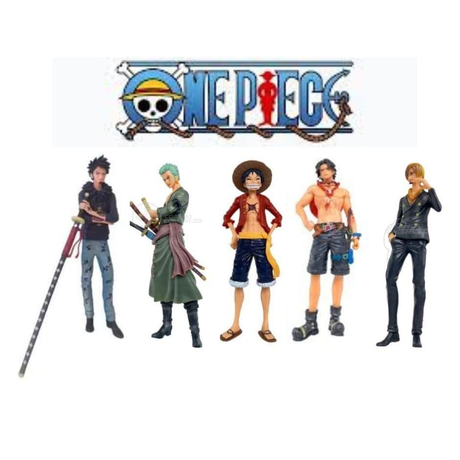 Bonecos Rígidos One Piece, Roronoa Zoro - Monkey D Luffy  Estatua Realista Colecionável