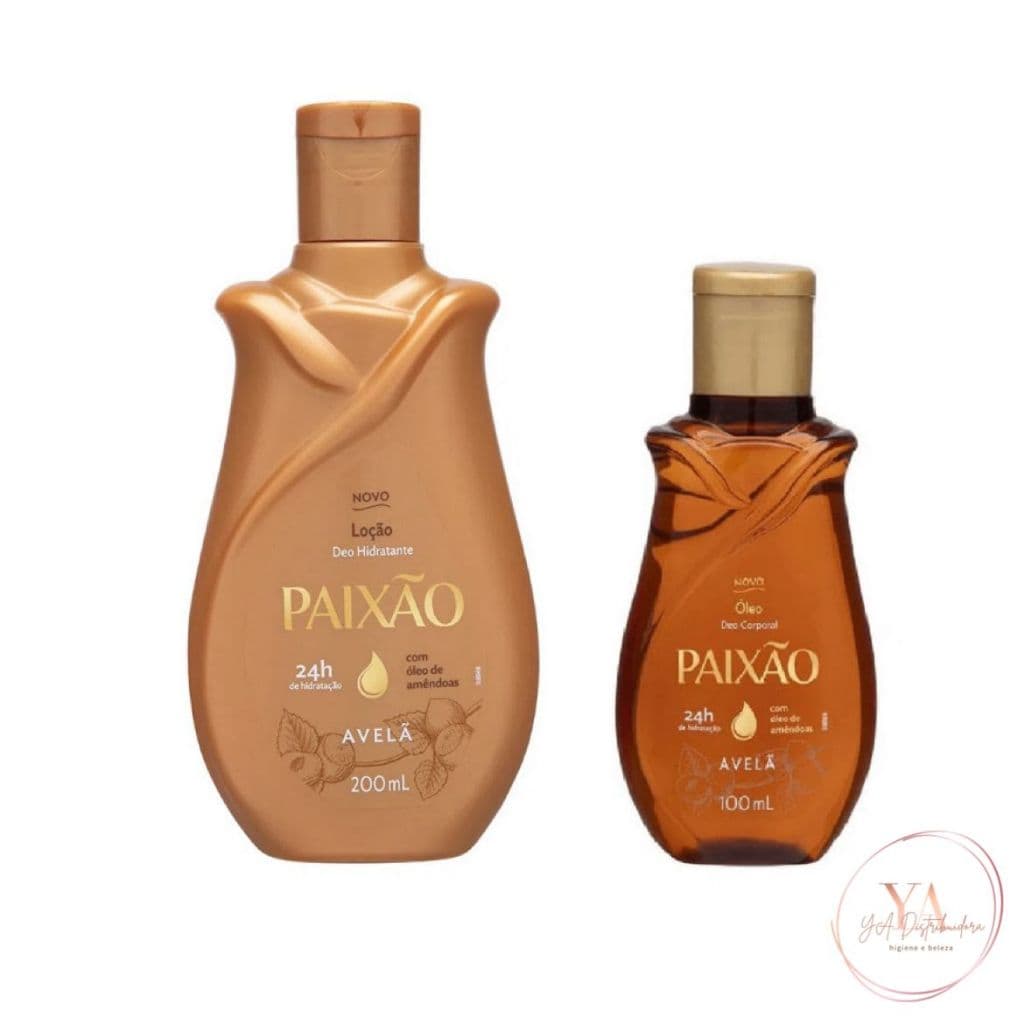 Kit Loção Hidratante Paixão Avelã 200ml + Óleo Corporal Paixão Avelã 100ml
