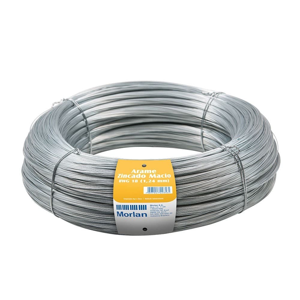 Arame Galvanizado - Rolo Com 1kg Nº 18 - Kit C/3
