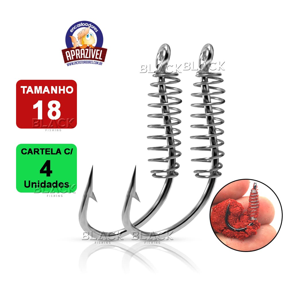 Anzol Maruseigo Com Mola Pesca Com Massa Aço Inox