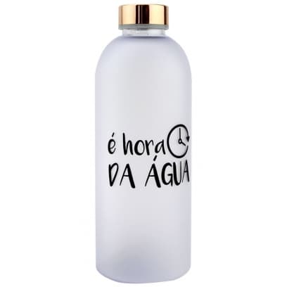 Garrafa de Água Fosca Frase Motivacional de Plástico 900ml Sortida