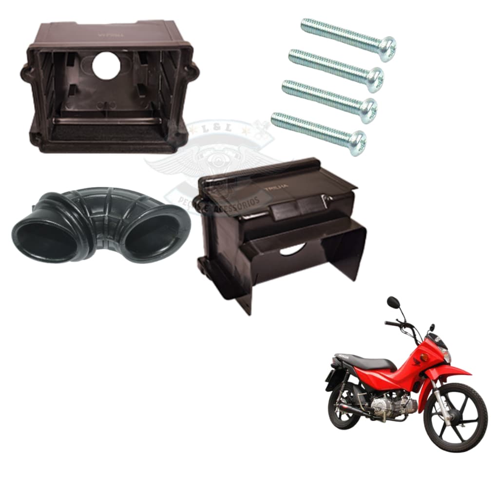 Caixa do Filtro de Ar Condutor  Honda Pop 110 2016 2017 2018 2019 2020 2021 2022 2023 2024