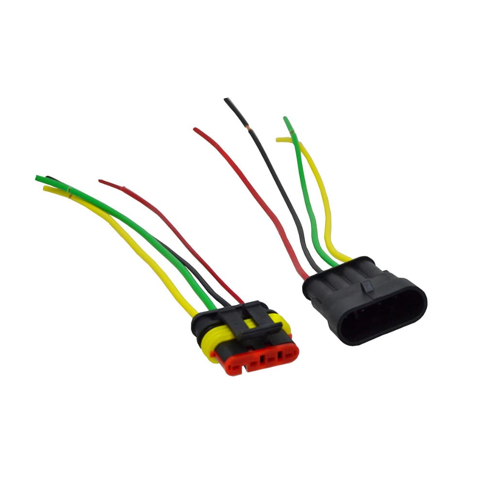 Kit Conector Plug Universal Superseal Selado 4 Vias Macho E Fêmea