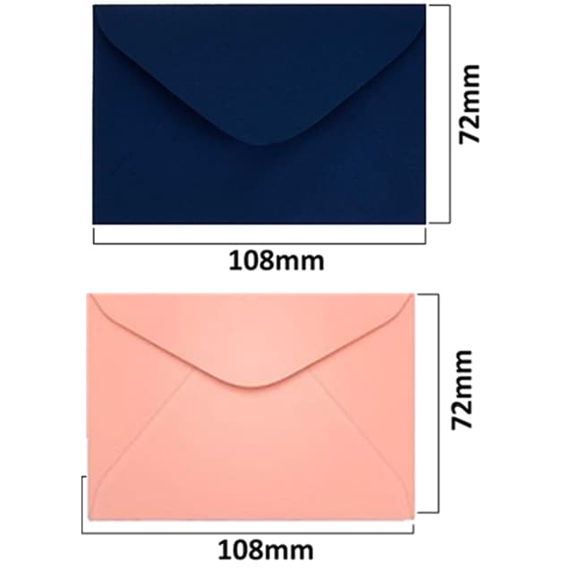 50 Envelopes para Cartão de Visita  ou 50 Convites "Coloridos"