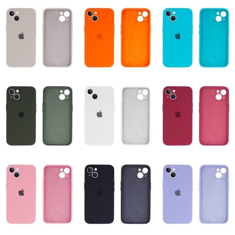 KIT 2 Capinha Iphone 13 Cobertura Completa De Alta Qualidade Capa De Couro Perucas Silicone Anti-Queda Invólucro
