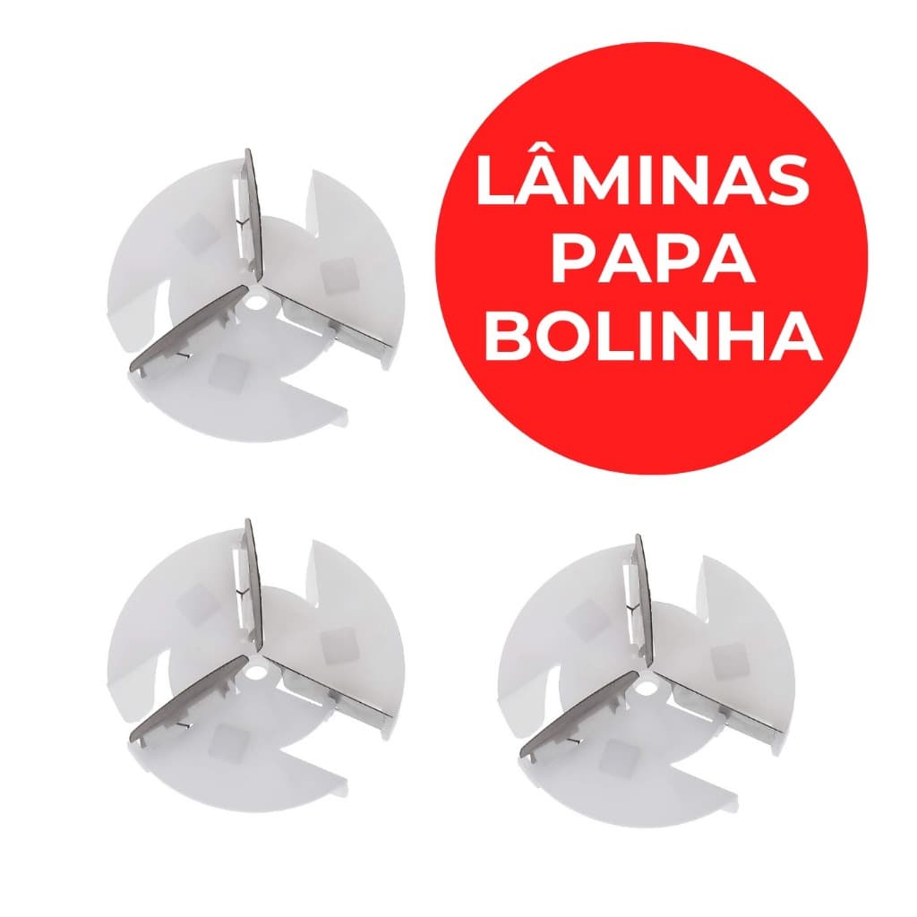 Kit 3 unidades Lâmina Reposição para Papa Bolinhas Tira Pelos