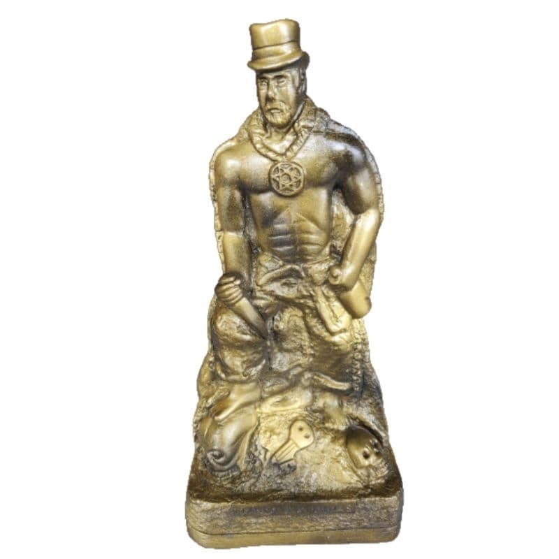 Imagem Exú Tranca Rua das Almas Umbanda Candomble Gesso 30cm Ouvo Velho