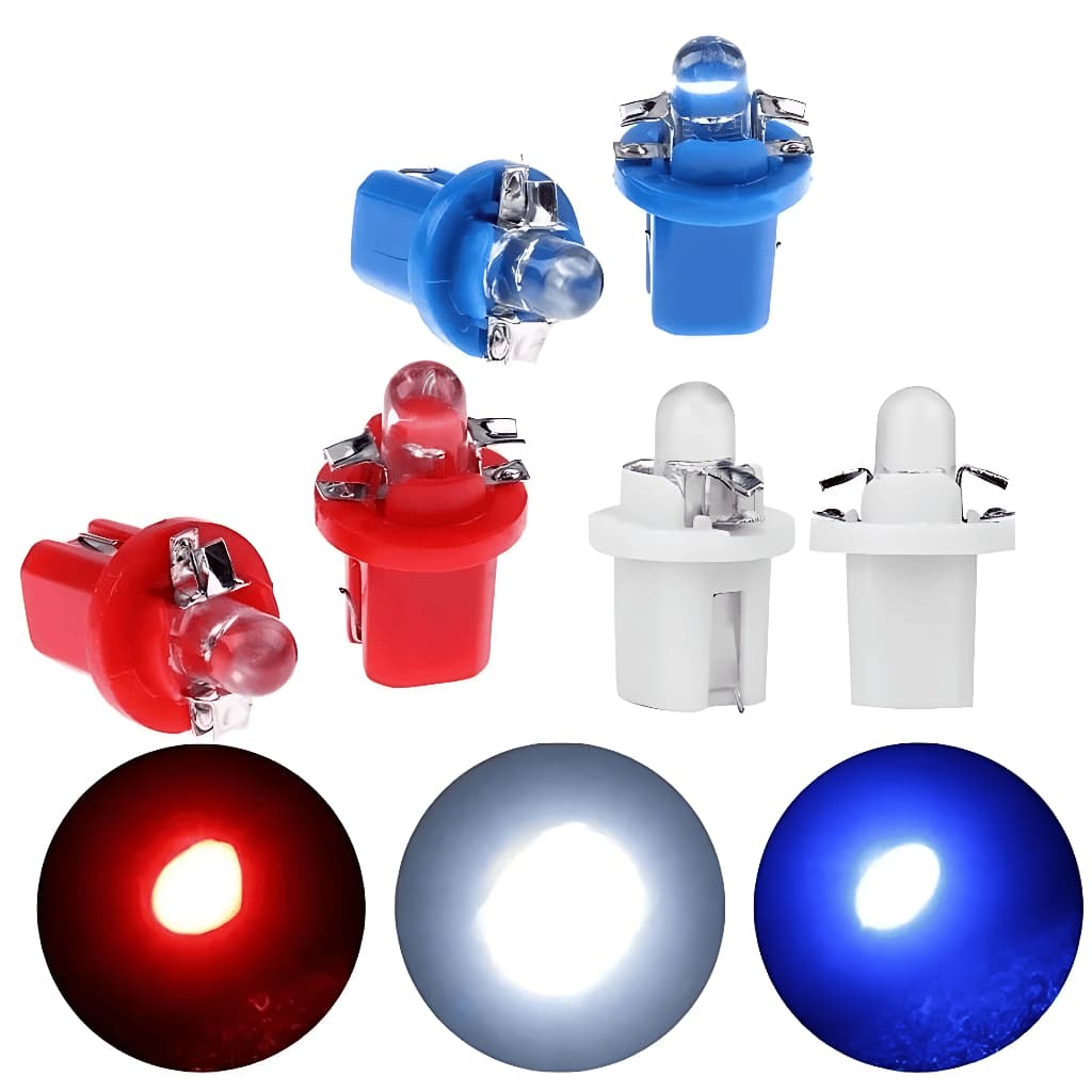 Lampada Led Automotiva T5 b8.5 Acrílica Painel Carro Moto