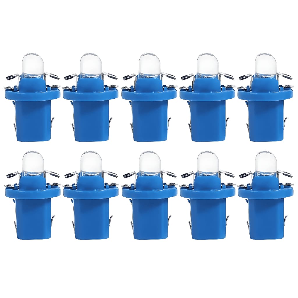 10 x Lampada Led Automotiva T5 b8.5 12v Acrílica Painel Carro Moto