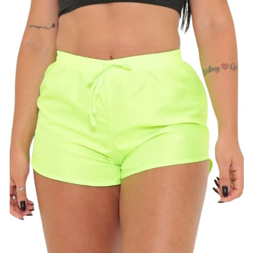 Kit 04 Shorts Feminino Em Tactel - Várias Cores - Moda Praia