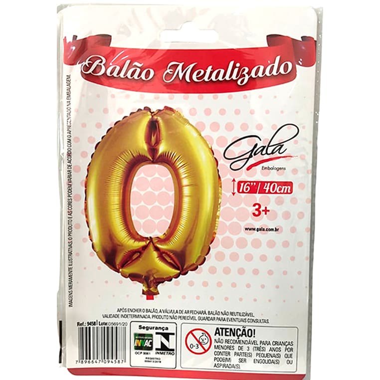 Balão Metalizado Numeros