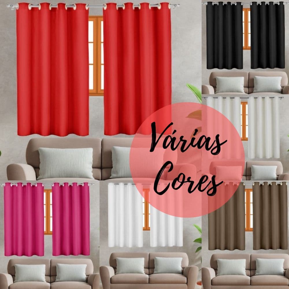 Cortina Janela para Quarto Sala 2 20 x 1 40 Tecido OXFORD Várias Cores a Pronta Entrega