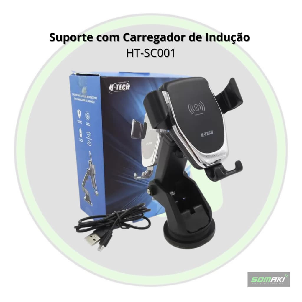 Suporte de Celular com Carregador por Indução HT-SC001
