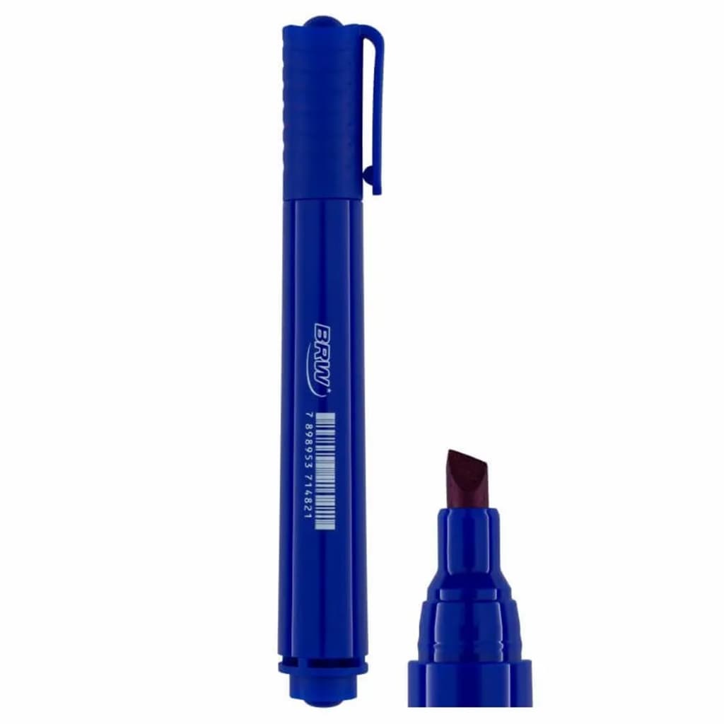 Pincel Atômico Marcador Permanente Azul chanfrada BRW 01un