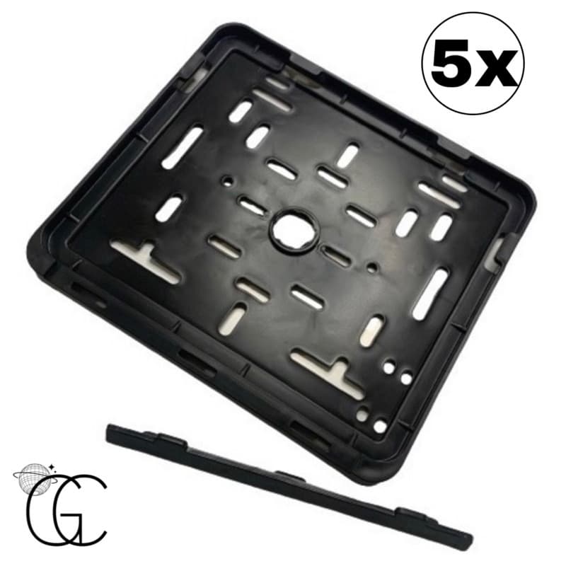 Kit 5 Suportes Protetor Moldura Placa Moto Padrão Mercosul