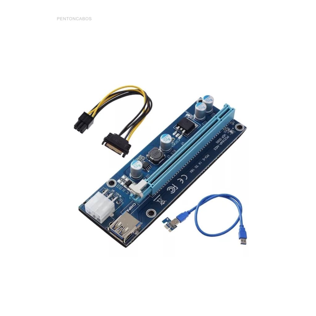Extensor Placa Pci Riser Express Usb 3.0 Sata 1x 16x