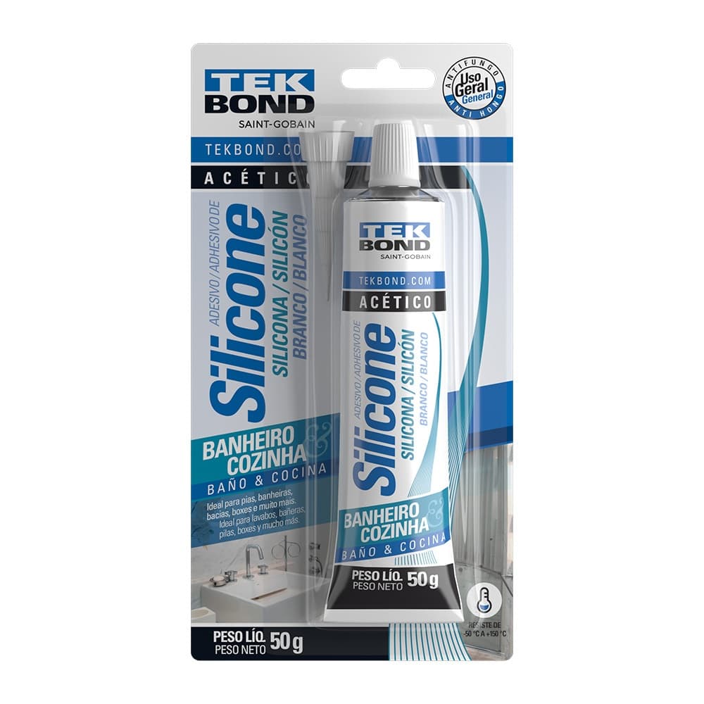Silicone branco 50 grs Tekbond
