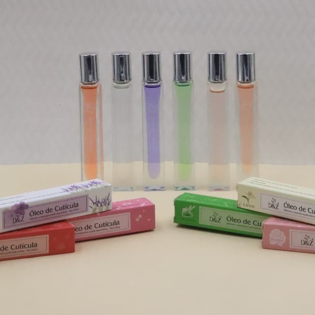 6 Canetas Óleo Nutritivo Vidro D&Z Para Cutícula Sistema Roll On Tratamento Revitalizante Unhas