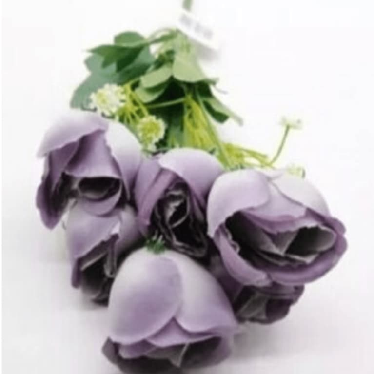 Buquê De Rosas Flor Artificial Decoração Cores Aleatórias