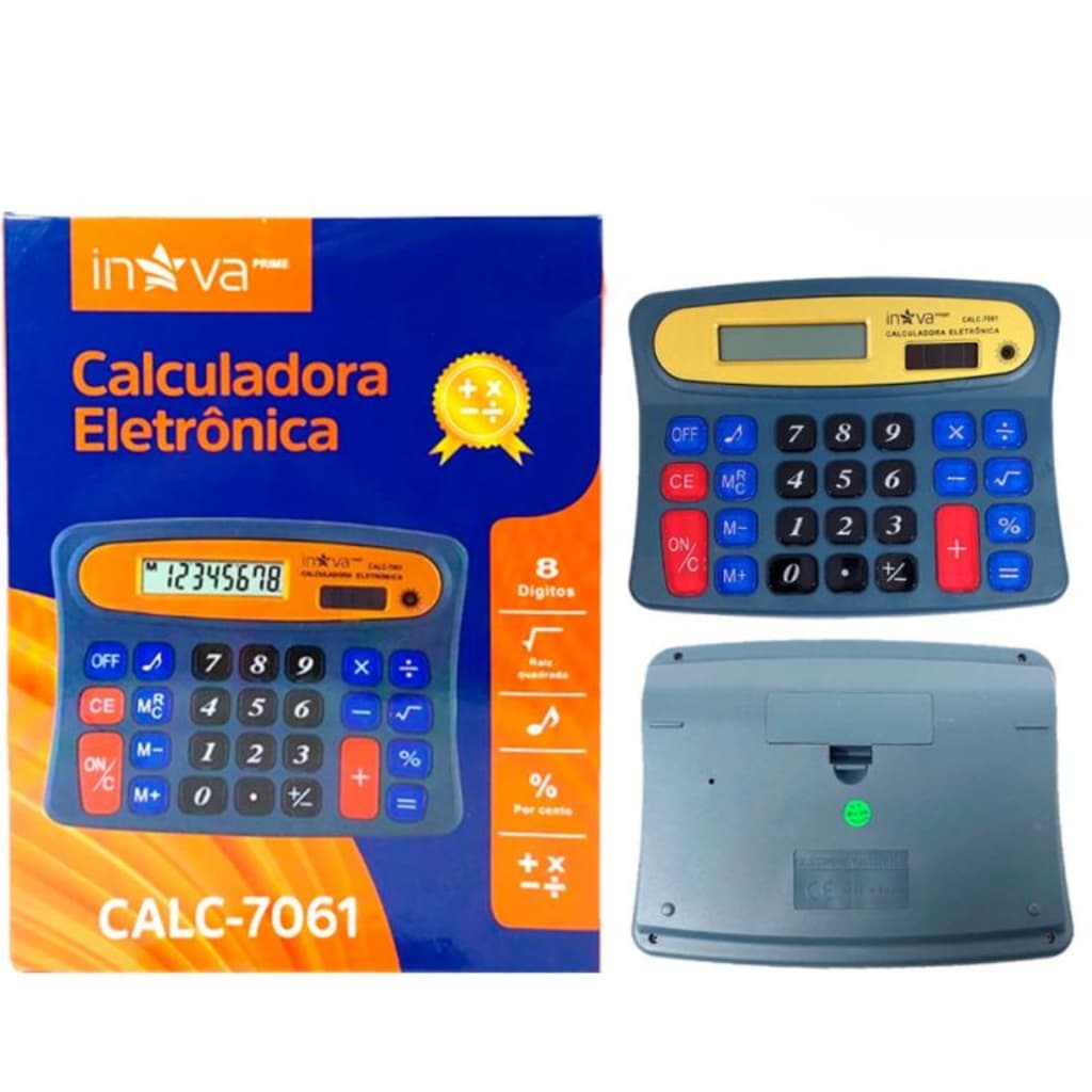 CALCULADORA ELETRÔNICA 8 DÍGITOS INOVA