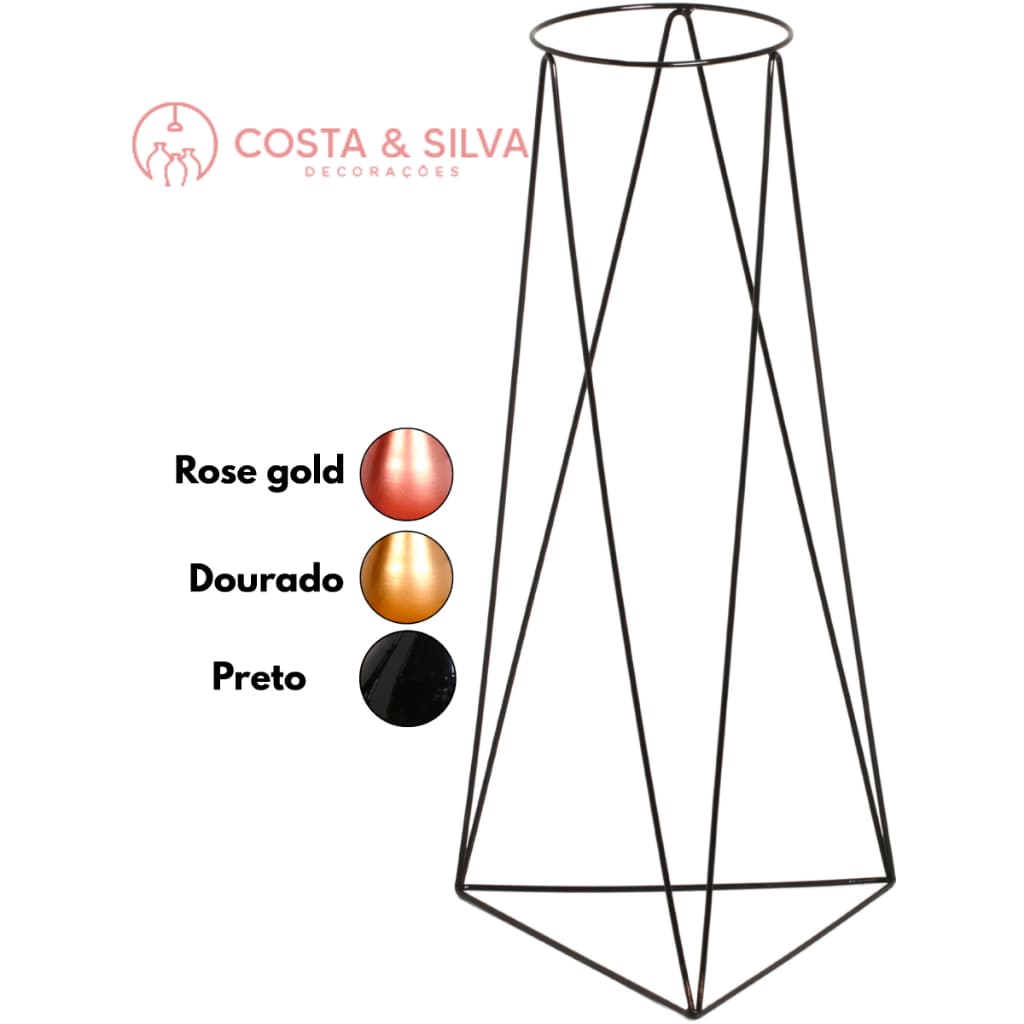 Vaso Suporte Tripé Plantas Chão Triangular 80cm Alto
