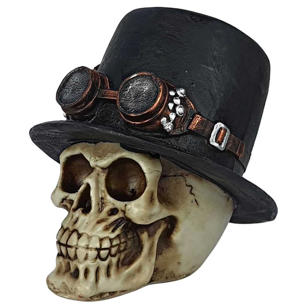 Cranio Caveira Chapeleiro Enfeite Para Halloween Decoração