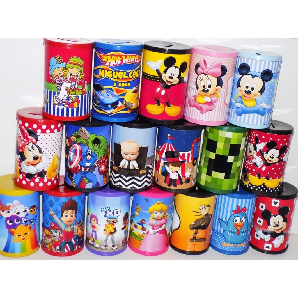 35 cofrinhos personalizados qualquer tema