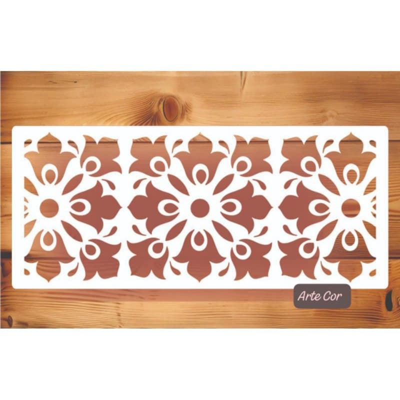 Estencil azulejo / Molde Pintura n. 118 com 30 x 13 cm
