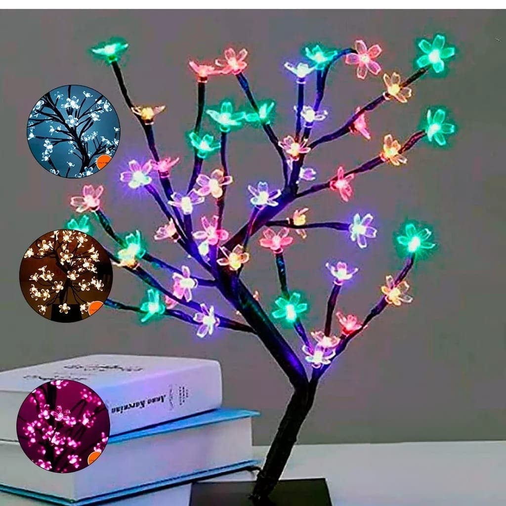 ASAYONG Árvore Cerejeira 48 Leds Fixo 45 CM Várias Cores Bivolt