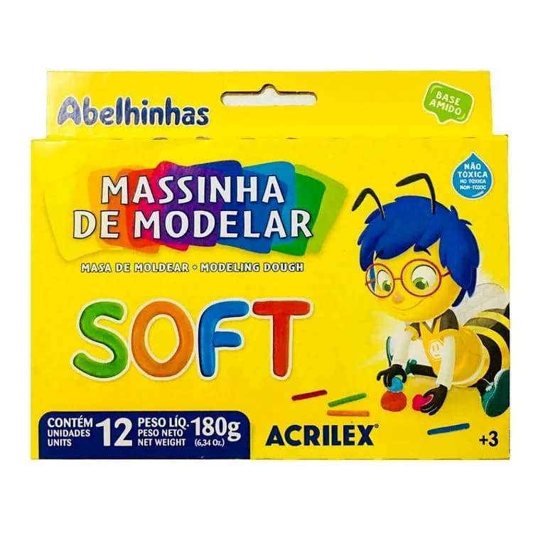 Massinha De Modelar Soft 12 Cores Acrilex