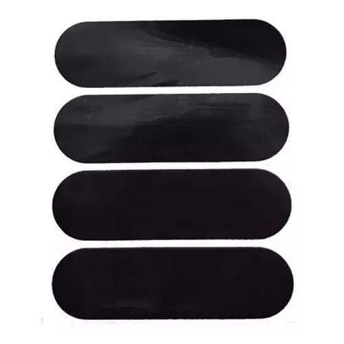 Kit Adesivos Refletivos Para Capacete Preto C/ 4 Unidades
