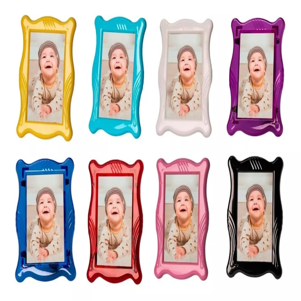 Porta Retrato Plástico Diversas Cores - 10 Unidades Pronta Entrega