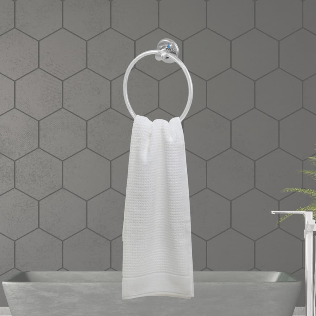 Porta Toalha De Rosto Argola Redondo Dupla Fixação Banheiro