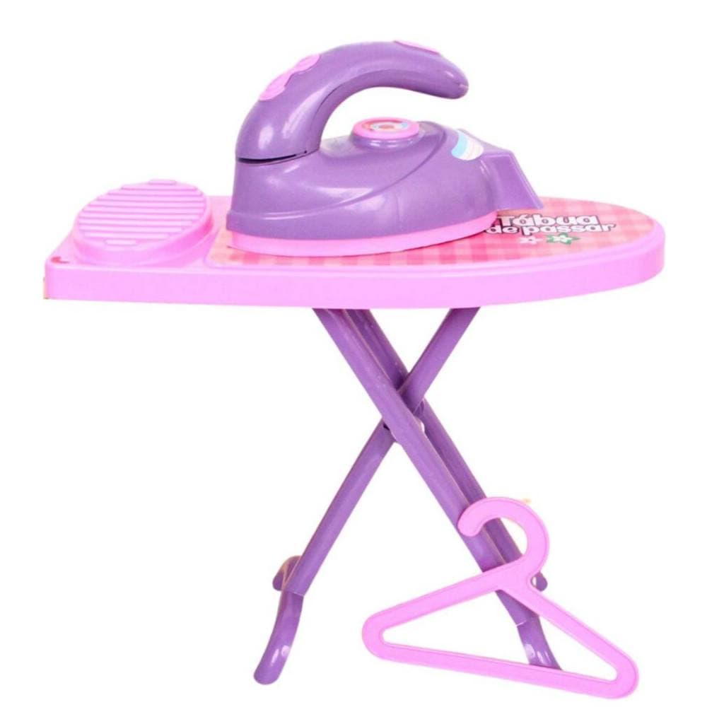 Kit Com Ferro De Passar E Tábua De Passar Brinquedo Infantil Faz De Conta Conjunto Cozinha