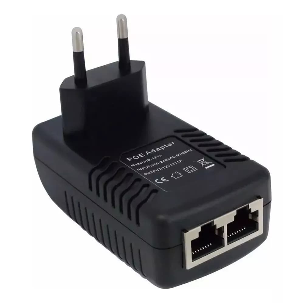 Fonte Poe Compacta 24v 1a Access Point Roteador Rj45 Bivolt Ubiquiti Mikrotik NanoStation AirGrid Antena Rocket Radio
