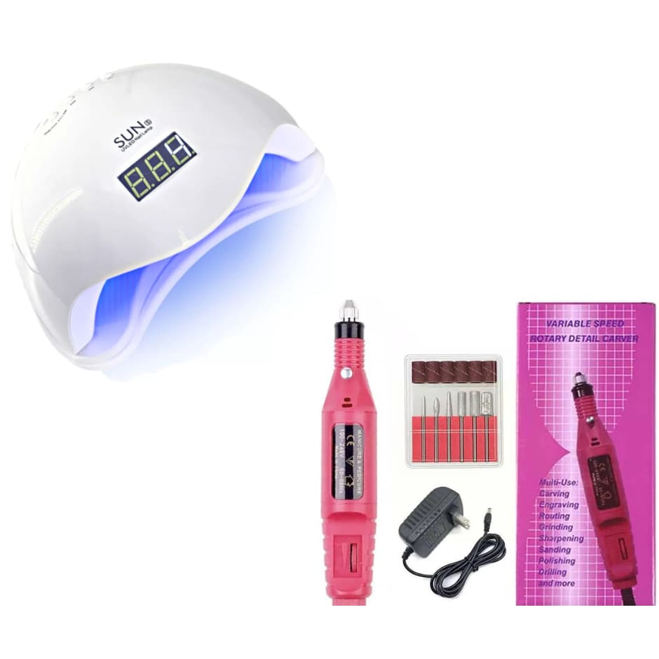 KIT CABINE E MOTOR PARA UNHA GE ACRIGEL CABINE SUN 5 48W MOTOR CANETA BIVOLT