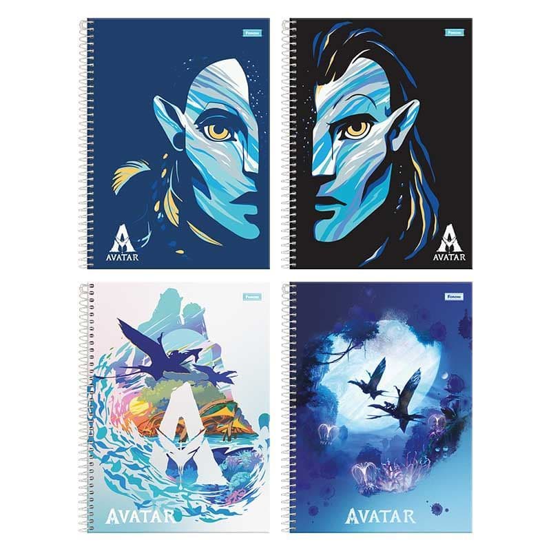 Caderno Universitário Capa Dura 10 Matérias Avatar 160 Folhas