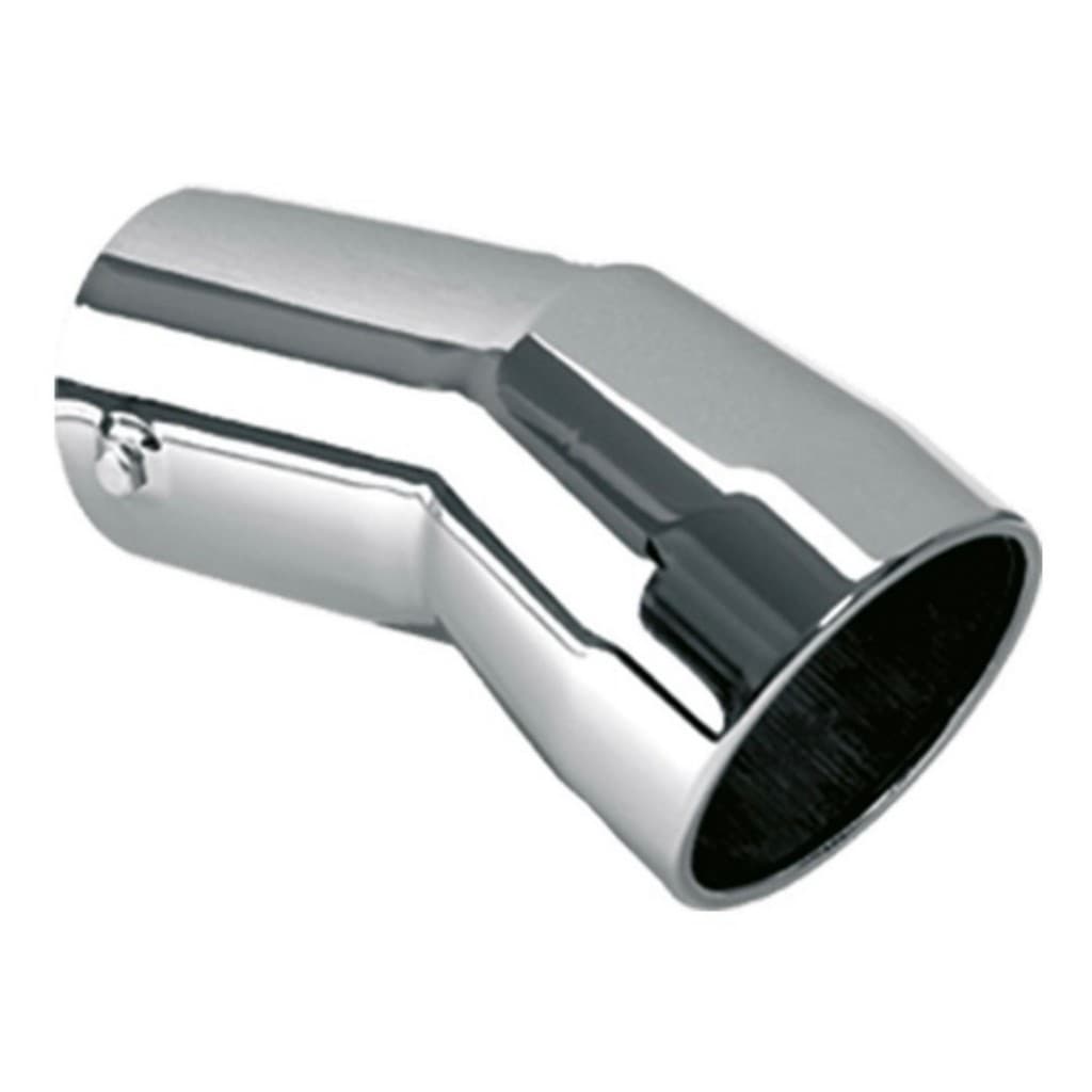 Ponteira Escapamento Caminhão Camionete Metal Cromada 3"1/2 Polegada Curva 25cm de Comprimento