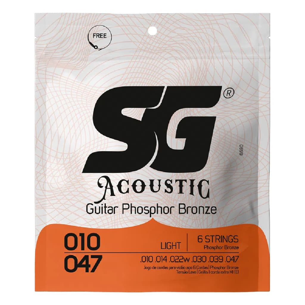 ENCORDOAMENTO SG PARA VIOLÃO AÇO BRONZE FOSFORO 010