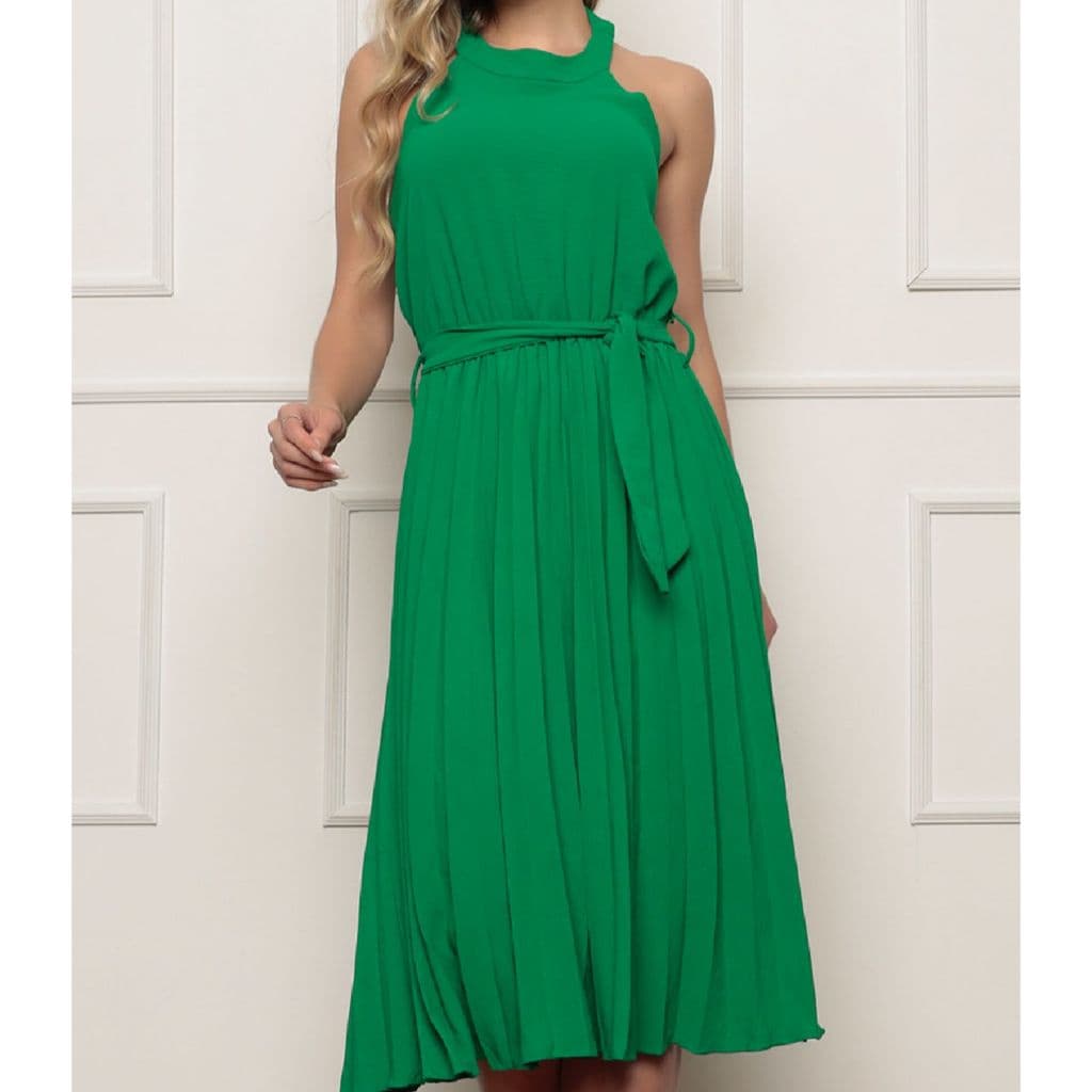Vestido feminino\ Vestido com gola plinssado \ Ref-Dww104