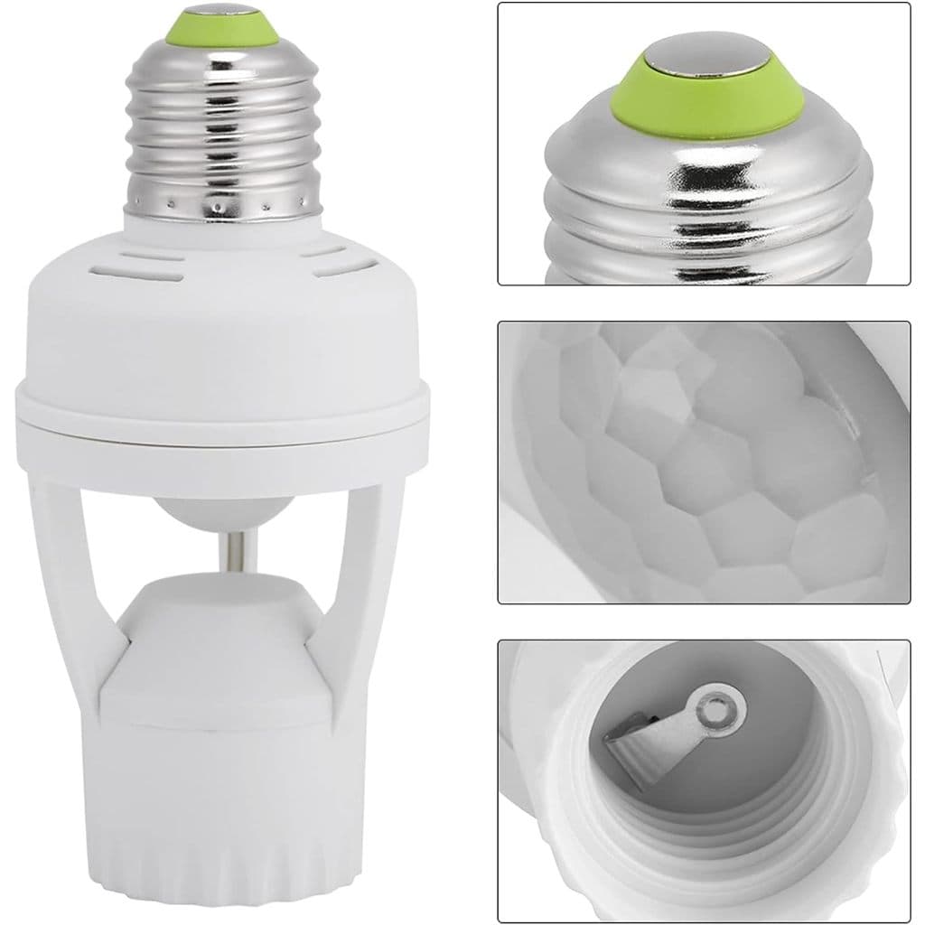 Sensor de Movimento para lâmpada Soquete E27 c/ sensor de presença Bivolt 110V~220V Max 60W